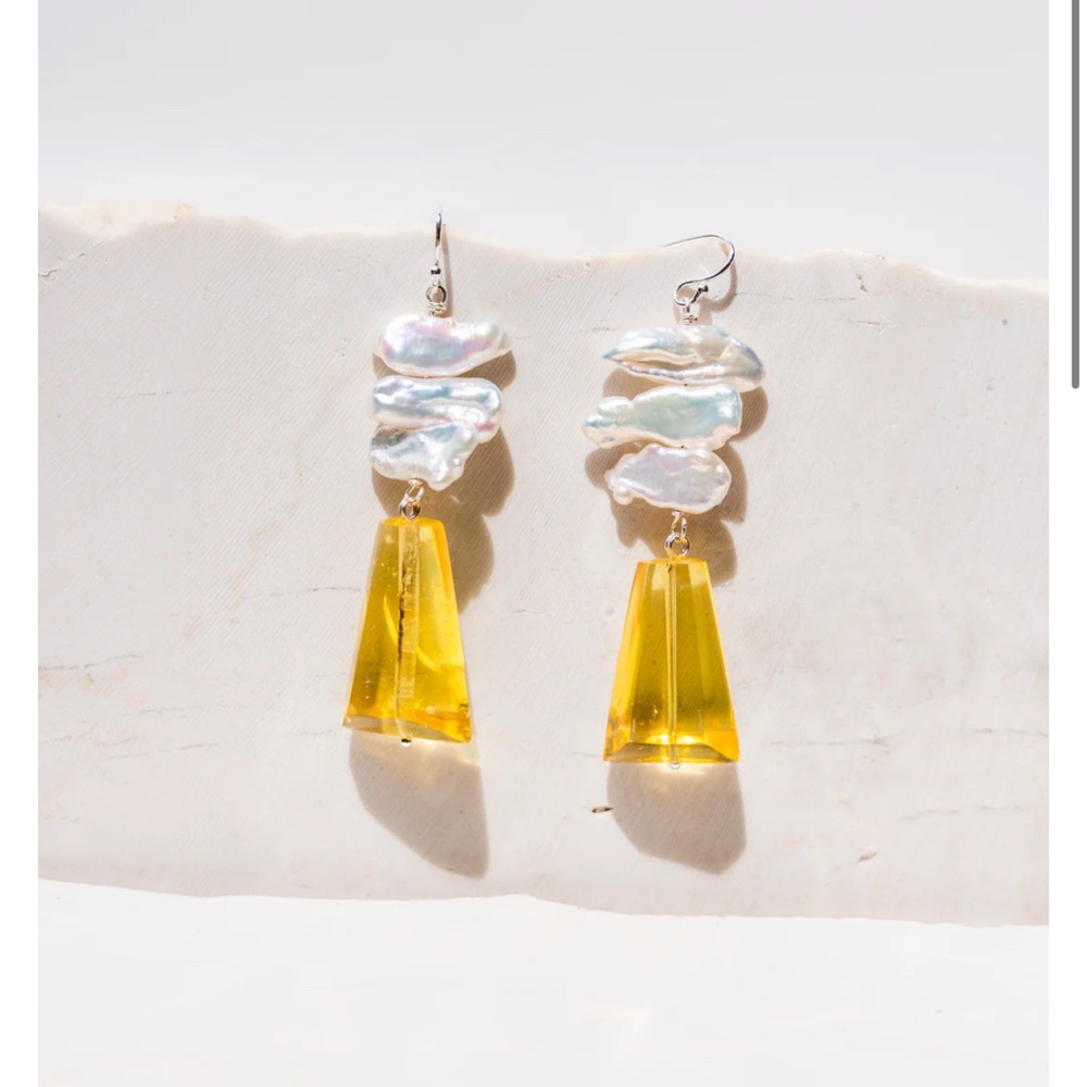 Lustrous Pearl and Gold Drop Earrings